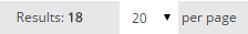Select a number of results per page